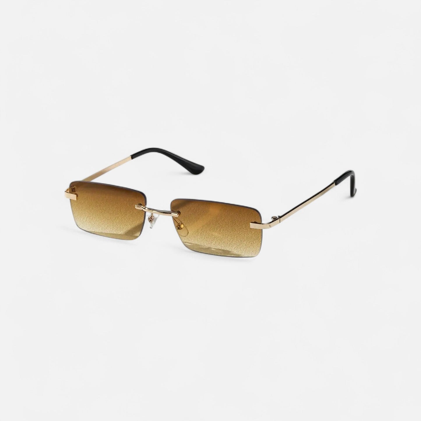 Valcien | Unisex Rimless Square Sunglasses – Minimal Metal Frame, Modern Beachwear Style
