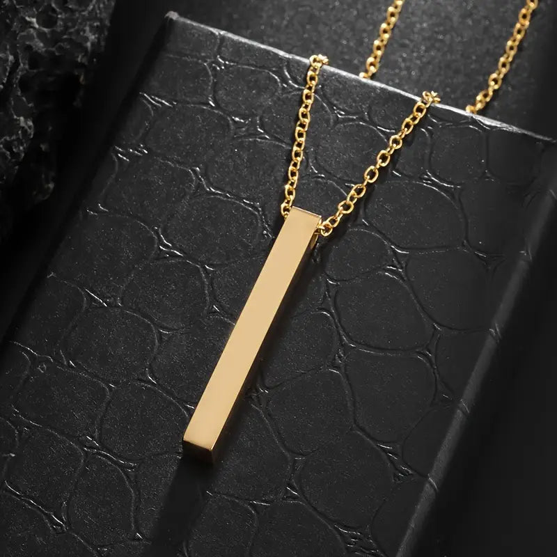 Valcien | Titanium Steel Long Necklace – Simple Hip-Hop Pendant, Fashionable Cold Style Gift Accessory