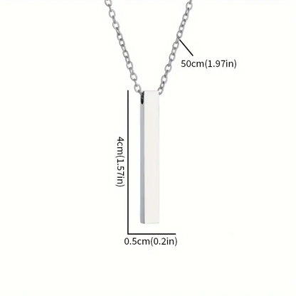 Valcien | Titanium Steel Long Necklace – Simple Hip-Hop Pendant, Fashionable Cold Style Gift Accessory