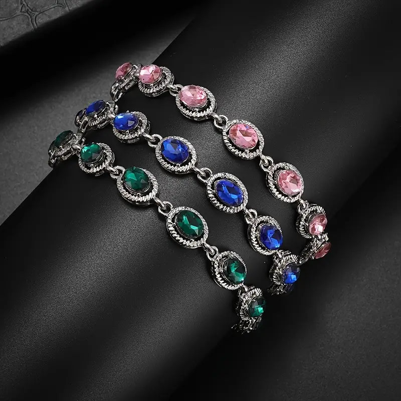 Valcien | Elegant Leaf Tennis Bracelet – Zirconia, Unisex Wedding & Party Jewelry