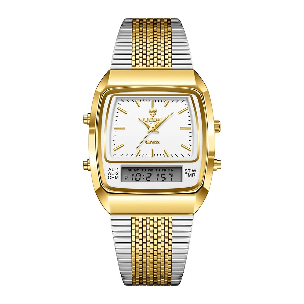 Luxury Legacy Hybrid Watch – Analog-Digital Men's Timepiece
