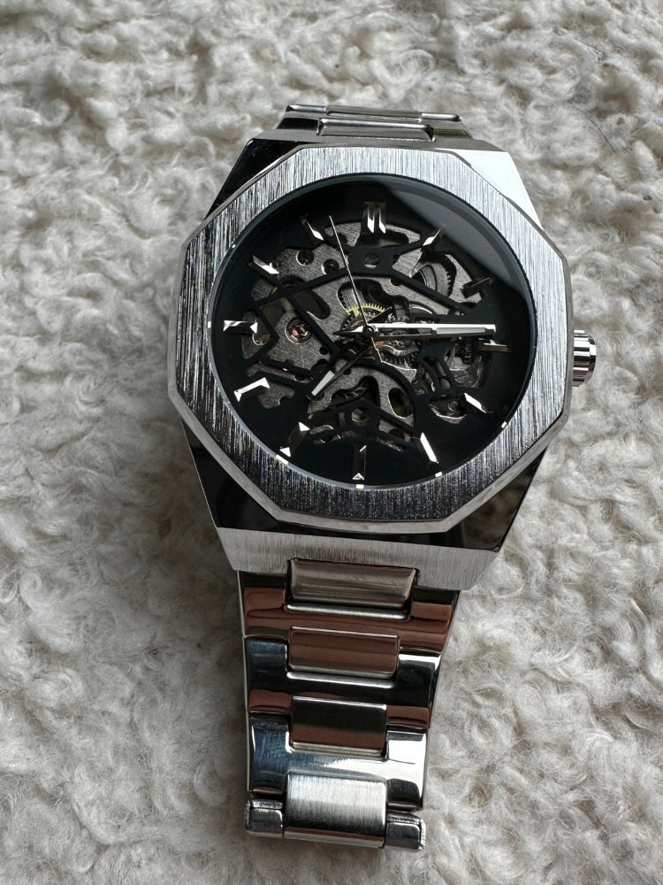 Decarba Men’s Luxury Watch – Classic Stainless Steel Chronograph Timepiece