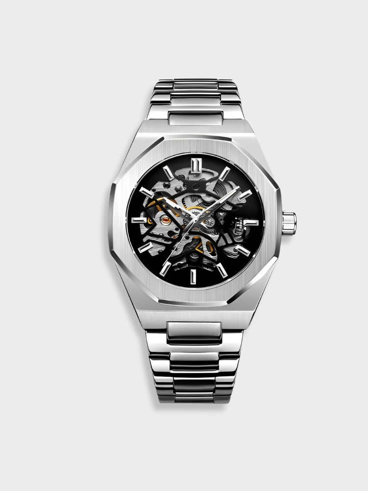 Decarba Men’s Luxury Watch – Classic Stainless Steel Chronograph Timepiece