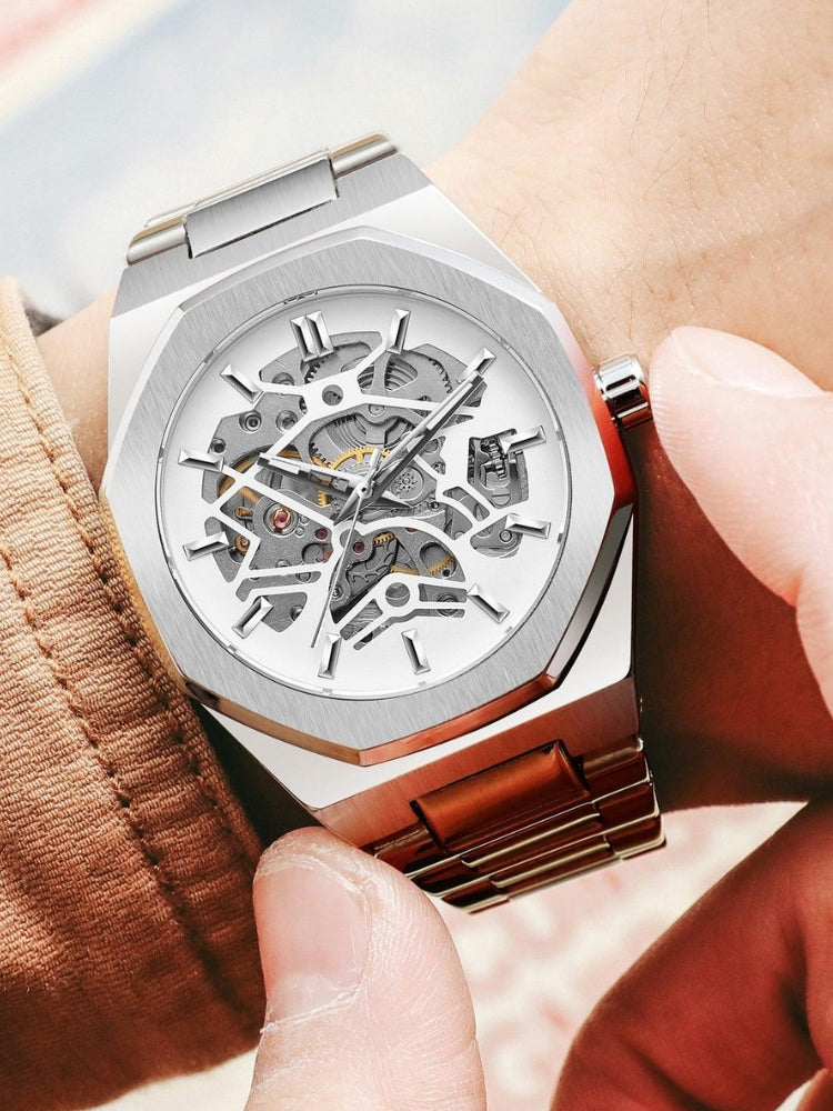 Decarba Men’s Luxury Watch – Classic Stainless Steel Chronograph Timepiece