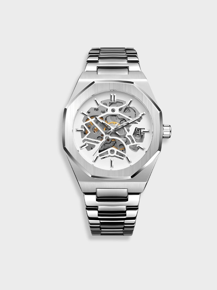 Decarba Men’s Luxury Watch – Classic Stainless Steel Chronograph Timepiece