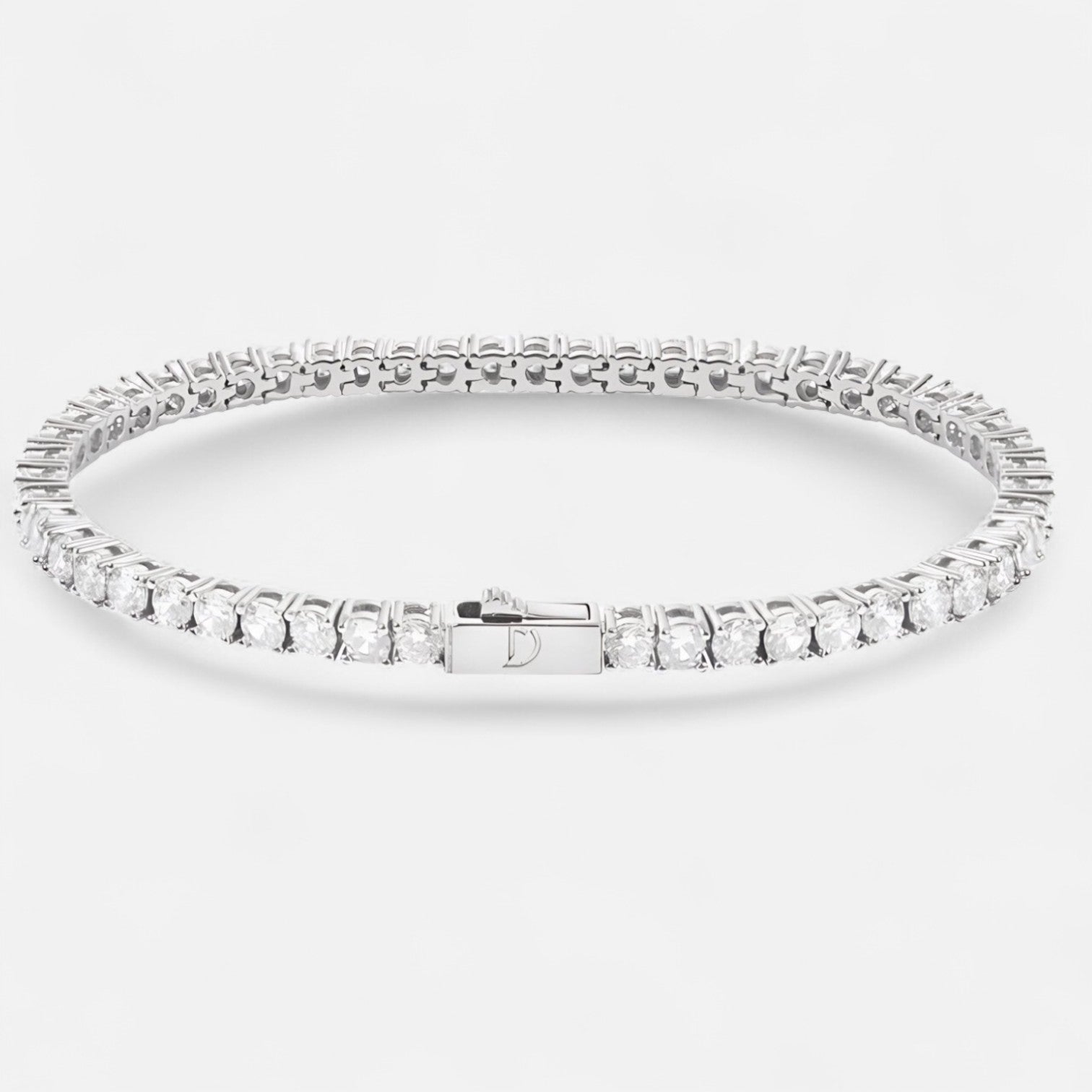 Valcien | Men's 5mm Tennis Link Bracelet – Polished Detail, Subtle Strength